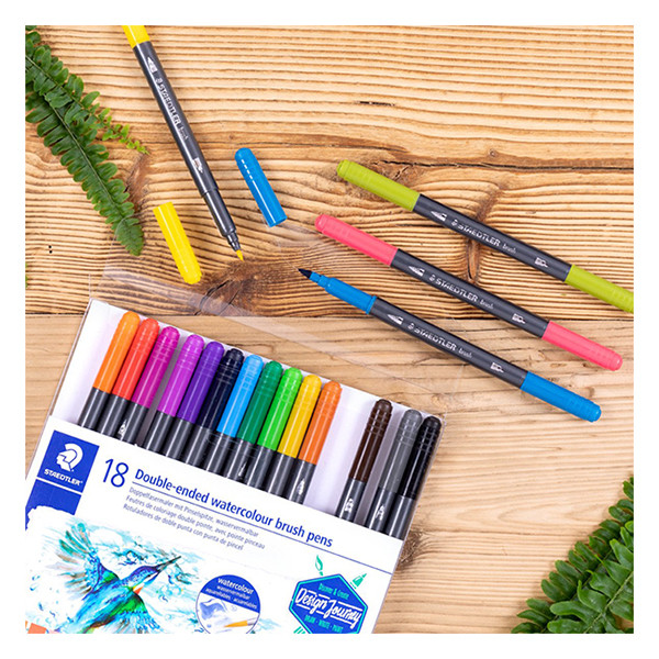 Staedtler 3001 aquarelstiften met dubbele punt (18 stuks) 3001TB18 209508 - 2