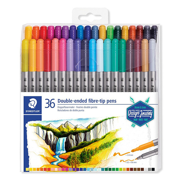 Staedtler 3200 viltstiften met dubbele punt (36 stuks) 3200TB36 209517 - 1