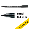 Aanbieding: 10x Staedtler Lumocolor 313 permanent marker zwart (0,4 mm rond)