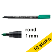 Aanbieding: 10x Staedtler Lumocolor 317 permanent marker groen (1 mm rond)