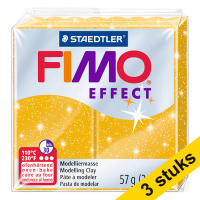 Aanbieding: 3x Fimo effect klei 57g glitter goud | 112 424666
