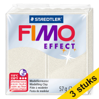 Aanbieding: 3x Fimo effect klei 57g metallic parelmoer | 08 424694