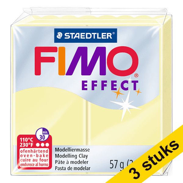 Aanbieding: 3x Fimo effect klei 57g vanille | 105 424664 - 1