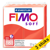 Aanbieding: 3x Fimo soft klei 57g Indisch rood | 24