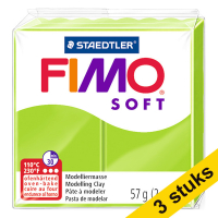 Aanbieding: 3x Fimo soft klei 57g appelgroen | 50