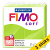 Aanbieding: 3x Fimo soft klei 57g appelgroen | 50 424710 - 1