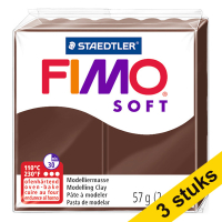 Aanbieding: 3x Fimo soft klei 57g choco | 75