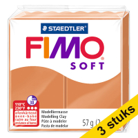 Aanbieding: 3x Fimo soft klei 57g cognac | 76