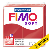 Aanbieding: 3x Fimo soft klei 57g kerstrood | 2P