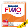 Aanbieding: 3x Fimo soft klei 57g mandarijn | 42 424672 - 1