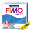 Aanbieding: 3x Fimo soft klei 57g pacificblauw | 37 424651 - 1