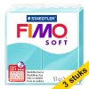 Aanbieding: 3x Fimo soft klei 57g pepermunt | 39 424703 - 1