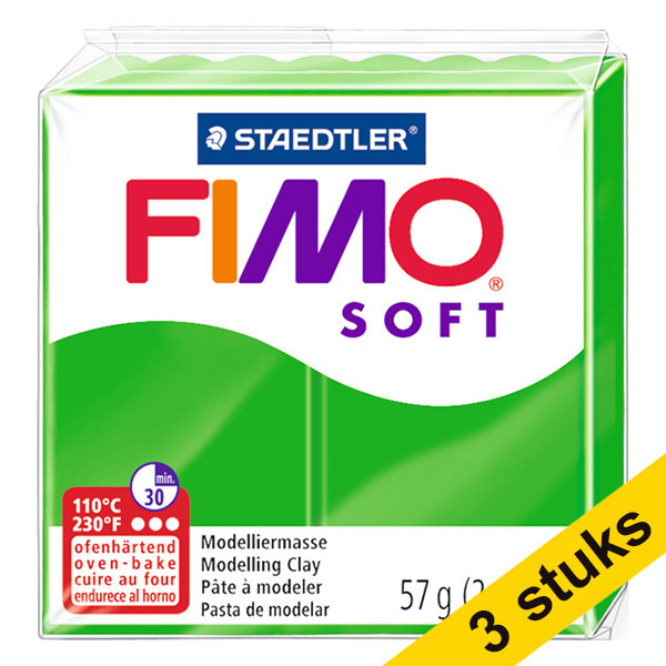 Aanbieding: 3x Fimo soft klei 57g tropisch groen | 53 424711 - 1