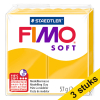 Aanbieding: 3x Fimo soft klei 57g zonnegeel | 16 424662 - 1