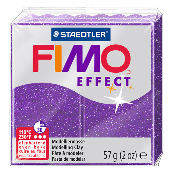 Staedtler Fimo effect klei 57g glitter lila | 602 8020-602 424588 - 1