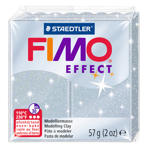 Staedtler Fimo effect klei 57g glitter zilver | 812 8020-812 424640 - 1