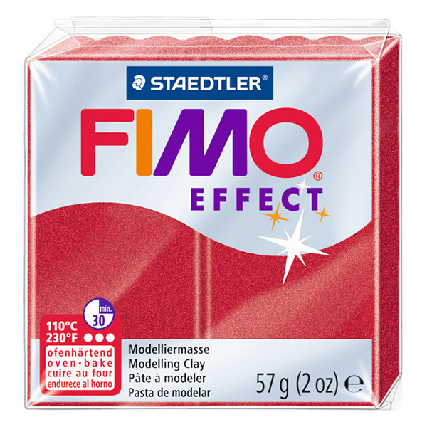 Staedtler Fimo effect klei 57g metallic robijn | 28 8020-28 424616 - 1