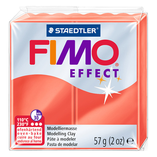 Staedtler Fimo effect klei 57g transparant rood | 204 8020-204 424606 - 1