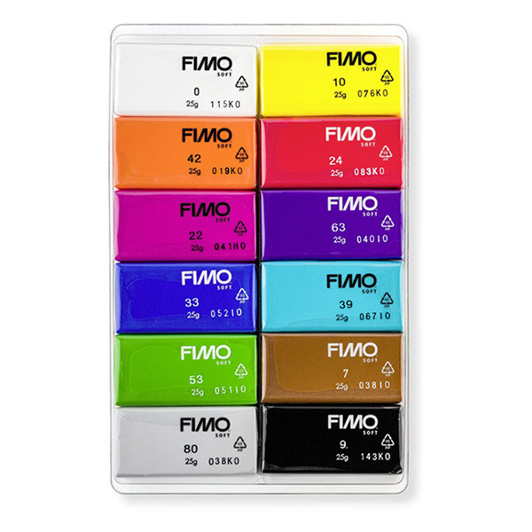 Staedtler Fimo klei soft 25g basis (12 stuks) 8023C12-1 209646 - 2