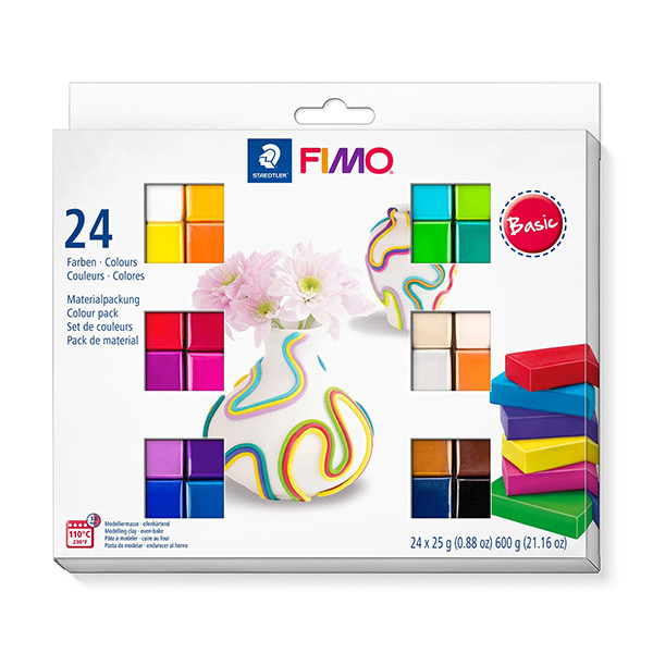 Staedtler Fimo klei soft 25g basis (24 stuks) 8023C24-1 209651 - 1