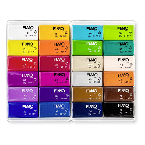 Staedtler Fimo klei soft 25g basis (24 stuks) 8023C24-1 209651 - 2