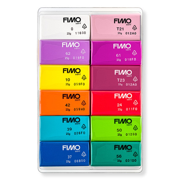 Staedtler Fimo klei soft 25g brilliant (12 stuks) 8023C12-2 209647 - 2