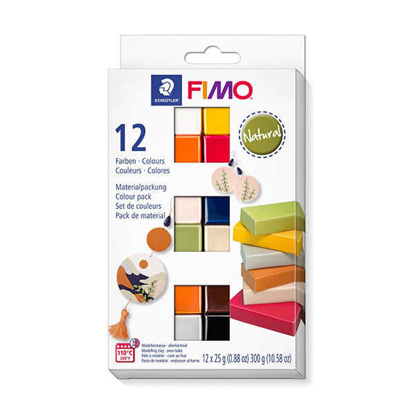 Staedtler Fimo klei soft 25g natuurlijk (12 stuks) 8023C12-4 209649 - 1