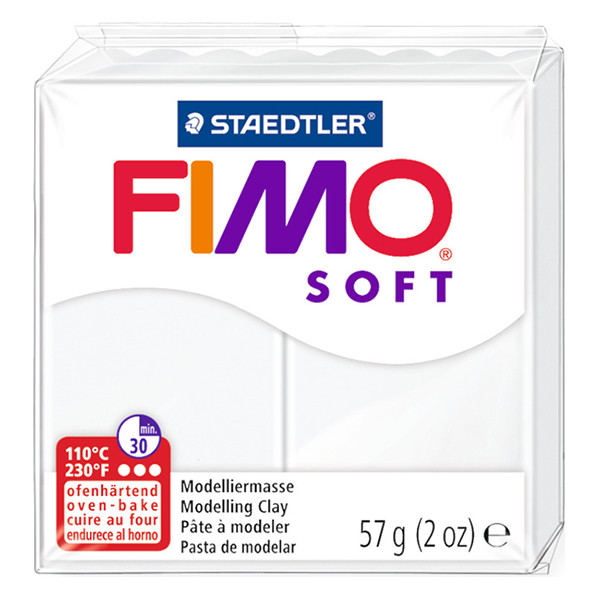 Staedtler Fimo soft klei 57g wit | 0 8020-0 424624 - 1