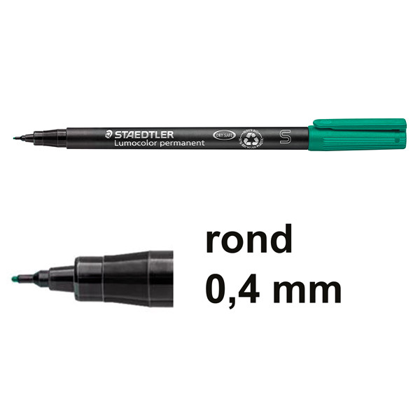 Staedtler Lumocolor 313 permanent marker groen (0,4 mm rond) 313-5 424728 - 1