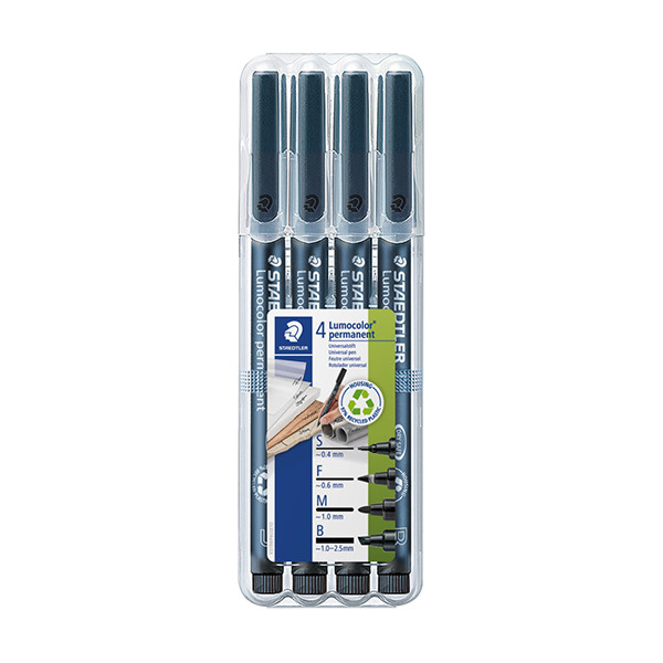 Staedtler Lumocolor 31 permanente marker set (4-delig) 31-9WP4GS 209507 - 1