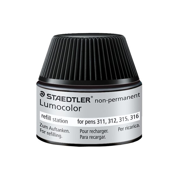 Staedtler Lumocolor non-permanente navulling zwart 209531 - 1