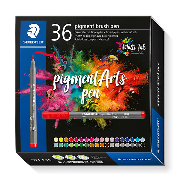 Staedtler Pigment Arts brushpennen (36 stuks) 209668 - 1