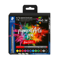 Staedtler Pigment Arts brushpennen Basic Colours (12 stuks) 209664