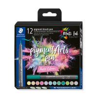 Staedtler Pigment Arts brushpennen Pastel Colours (12 stuks) 209665