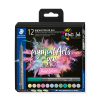 Staedtler Pigment Arts brushpennen Pastel Colours (12 stuks)