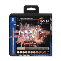Staedtler Pigment Arts brushpennen Portrait Colours (12 stuks) 209667