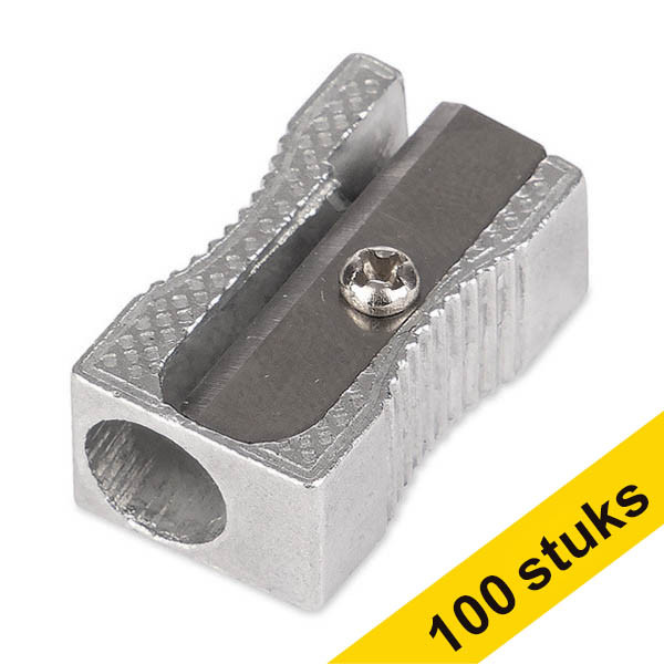 Aanbieding: 100x Staples puntenslijper met enkel mesje 280122 Aanbieding: 100x Staples puntenslijper met enkel mesje 280122 - 1