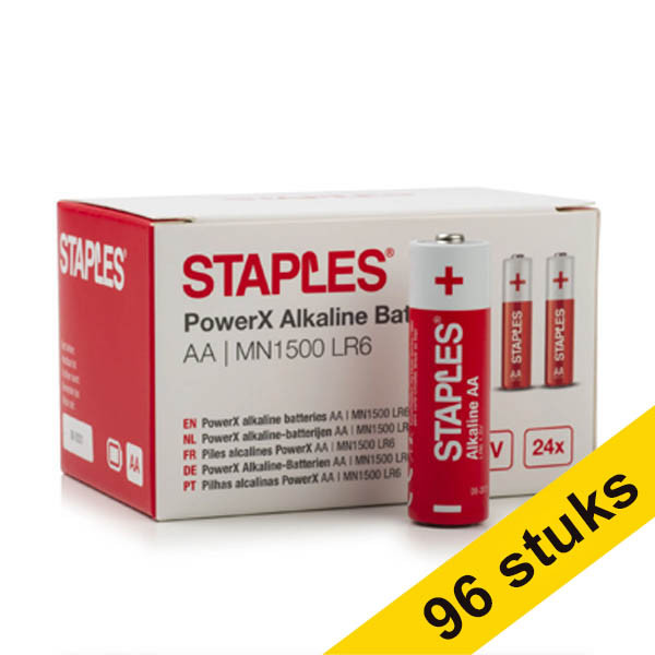 Aanbieding: 4x Staples PowerX MN1500 Penlite AA batterij 24 stuks 390693 - 1