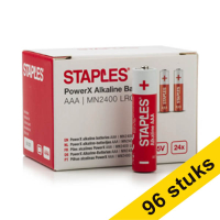 Aanbieding: 4x Staples PowerX MN2400 Micro AAA batterij 24 stuks 390694