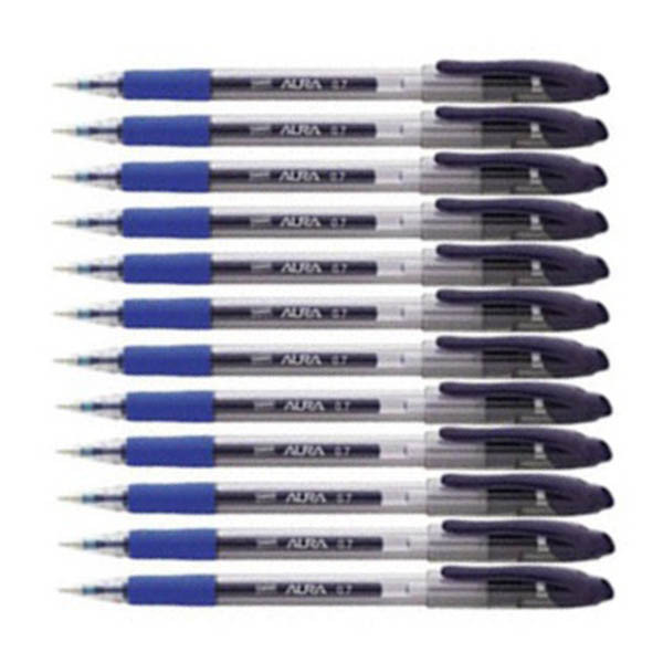 Staples Aura gelpen blauw 0,7 mm (12 stuks) 297987 - 1