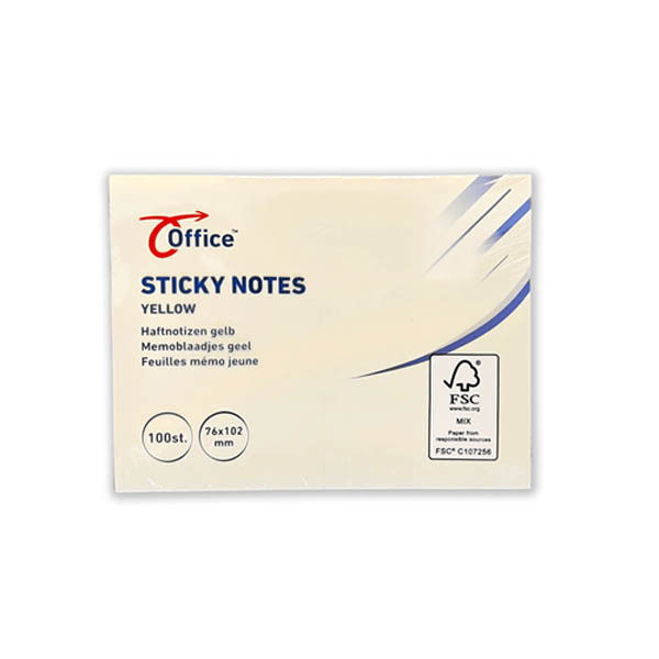 Office zelfklevende notes pastel geel 76 x 102 mm 298379 - 1