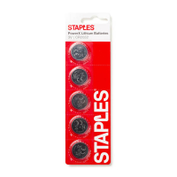 Staples PowerX CR2032 lithiumbatterijen 5 stuks 390684 Staples PowerX CR2032 lithiumbatterijen 5 stuks 390684