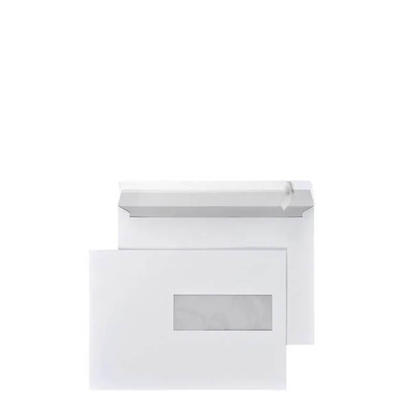Staples dienstenvelop wit 156 x 220 mm 80 grams - EA5 venster rechts Peel & Seal (500 stuks) 298419 - 1