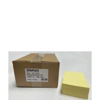 Staples geel voorschriftpapier 80 g/m² A6 (10 pakken van 500 vellen) 298329