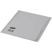 Staples grijze alfabetische tabbladen 20 tabs (17-gaats) 297972