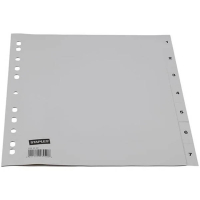 Staples grijze genummerde tabbladen A4 met 7 tabs  (11-gaats) 297990