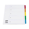 Staples kartonnen tabbladen A4 gekleurd met 5 tabs (11-gaats) 297977 - 1