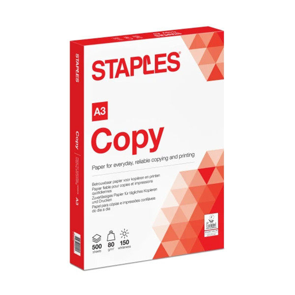 Staples kopieerpapier 1 pak van 500 vellen A3 - 80 g/m² 205723 - 1