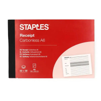 Staples kwitantieboekje zelfkopiërend met copystop A6 (50 vel) 298370