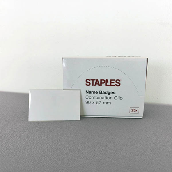 Staples naambadge met combiklep 90 x 57 mm (25 stuks) 299330 - 1
